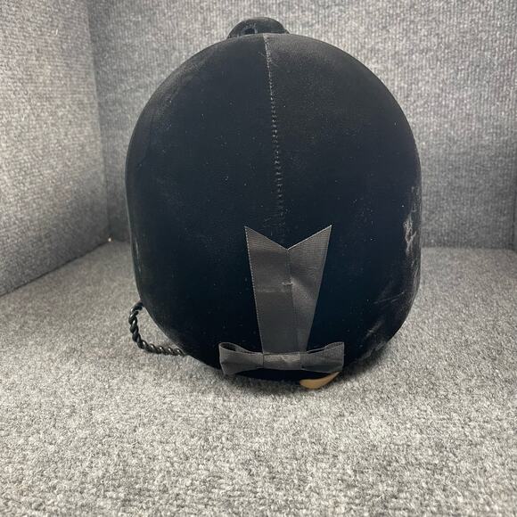Troxel Grand Prix Gold II Equestrian Riding Helmet Small Black Velvet Show - Picture 4 of 10